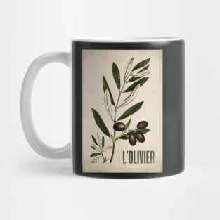 Old plant poster - The olive tree - Vintage - retro Mug